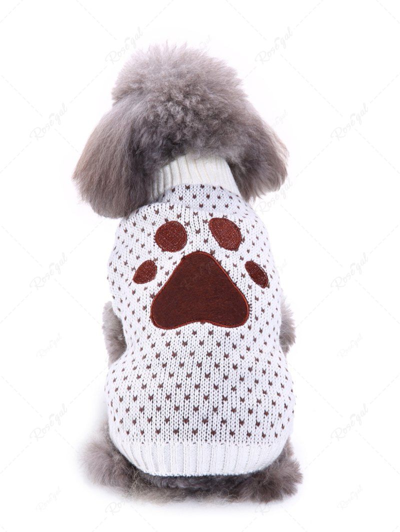 Pet's Dog Foot Dots Printed Sweater