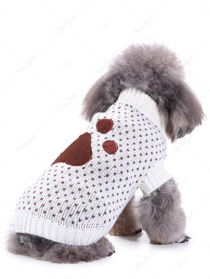 Pet's Dog Foot Dots Printed Sweater