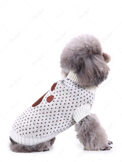 Pet's Dog Foot Dots Printed Sweater