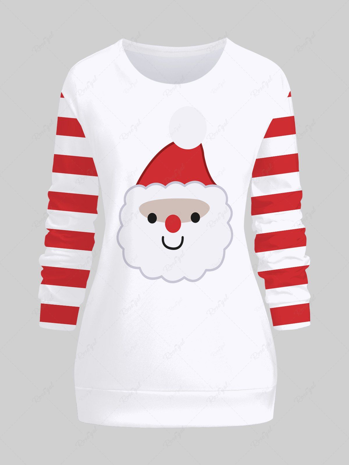 Christmas Santa Claus Stripes Printed Sweater and Sweatshirt Dog and Owner Matching Outfits