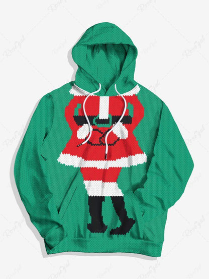 Christmas Santa Claus Printed Sweater and Hoodie Dog and Owner Matching Outfits