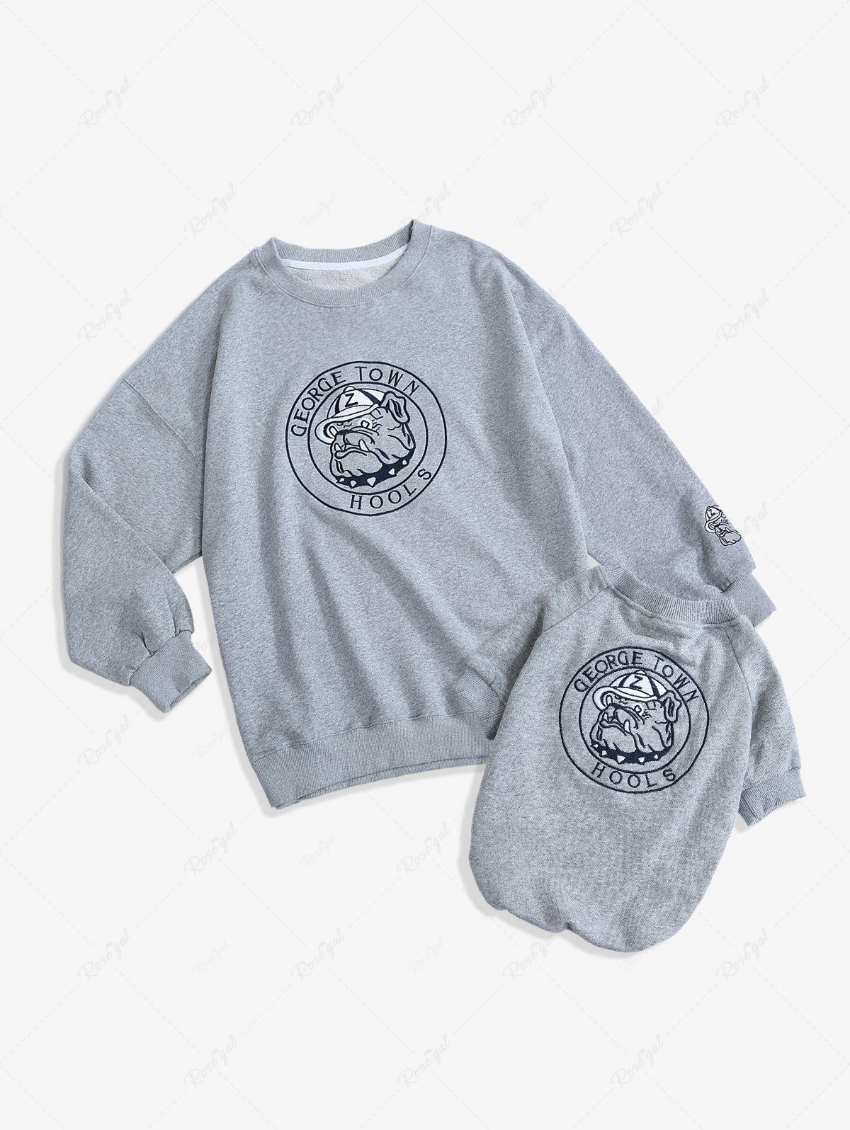 Pet's Dog Jacquard Embroidered Graphic Sweatshirt