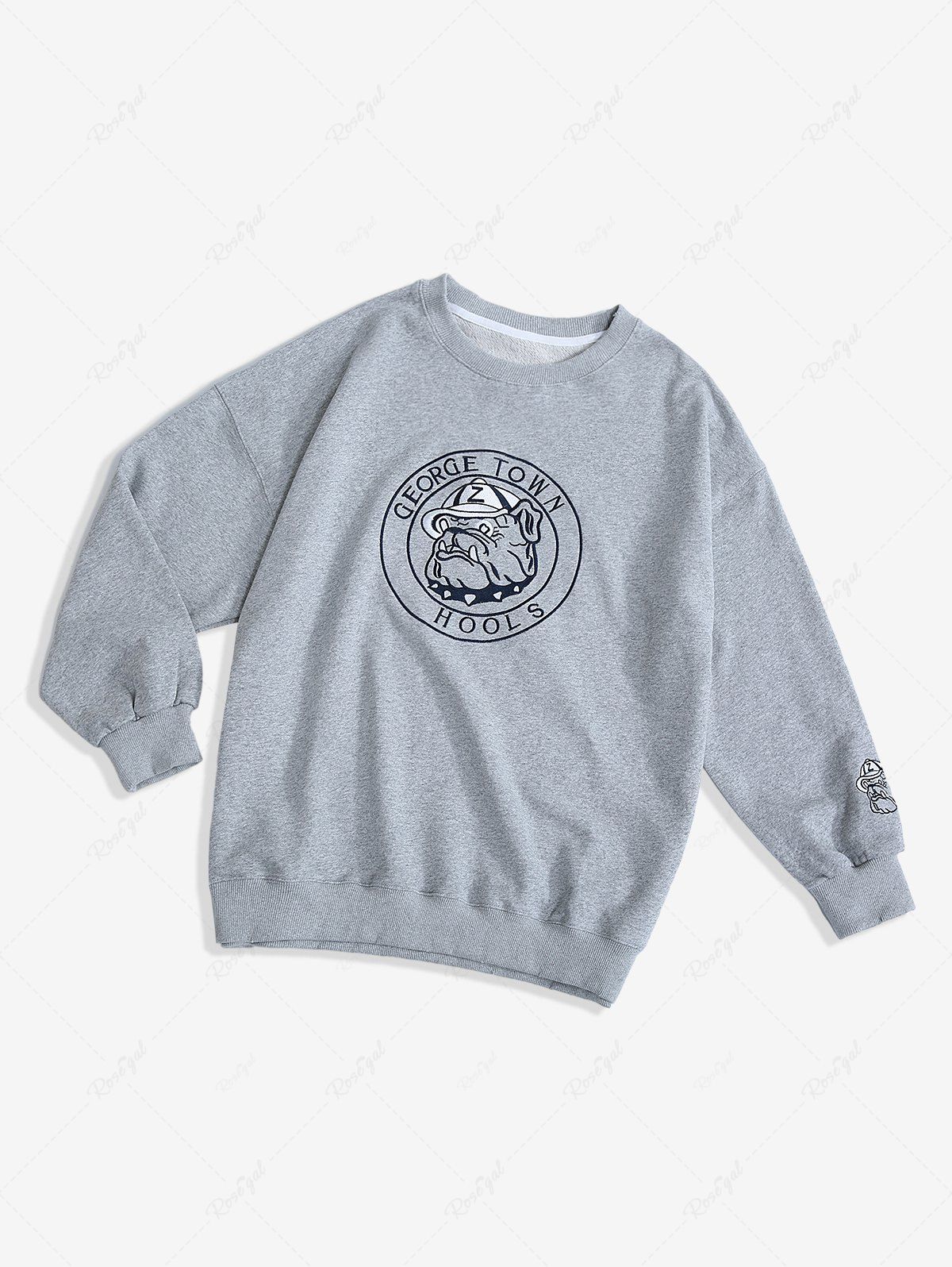 Dog Jacquard Embroidered Graphic Sweatshirt Dog and Owner Matching Outfits