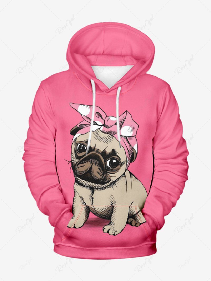 Dog Bowknot Print Hoodie Dog and Owner Matching Outfits