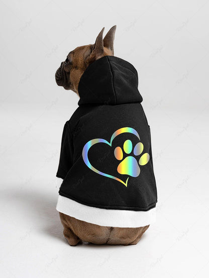 Pet's Heart Foot Printed Hoodie