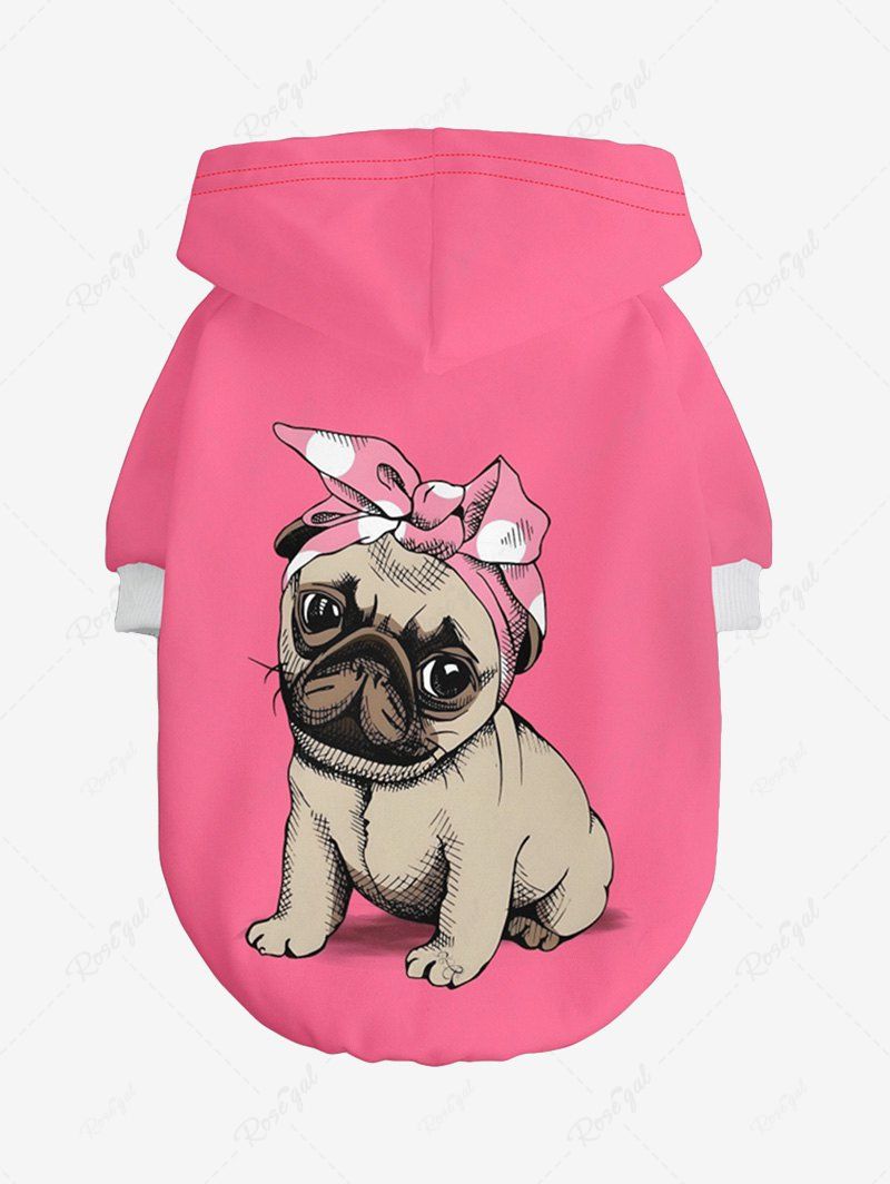 Dog Bowknot Print Hoodie Dog and Owner Matching Outfits