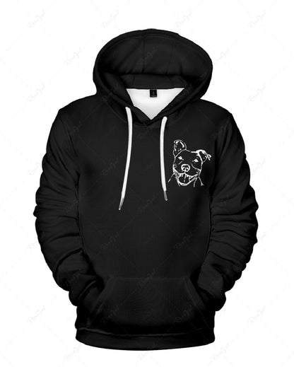 Letters Print Hoodie Dog And Owner Matching Outfits