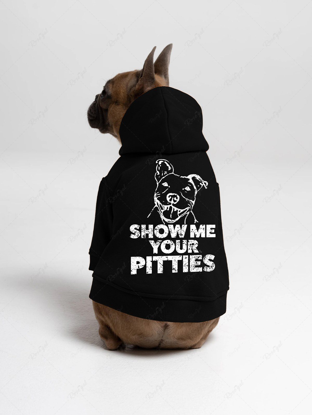 Pet's Dog Letters Printed Button Hoodie