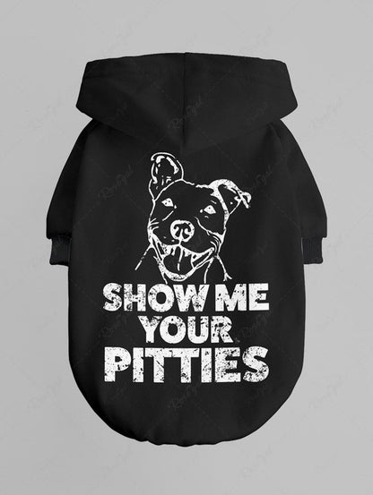 Pet's Dog Letters Printed Button Hoodie