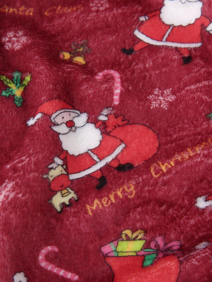 Pet's Christmas Snowflake Bell Candy Elk Santa Claus Printed Fleece Lining Pajama