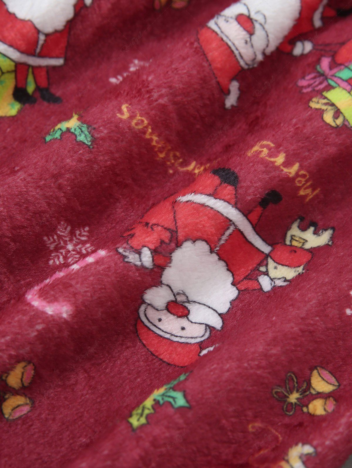 Pet's Christmas Snowflake Bell Candy Elk Santa Claus Printed Fleece Lining Pajama