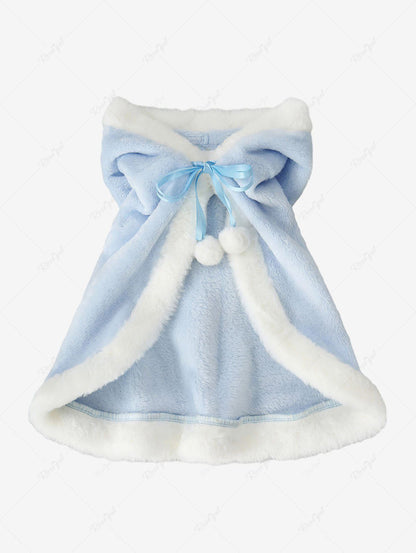 Pet's Star Fleece Ball Tie Cape Cloak