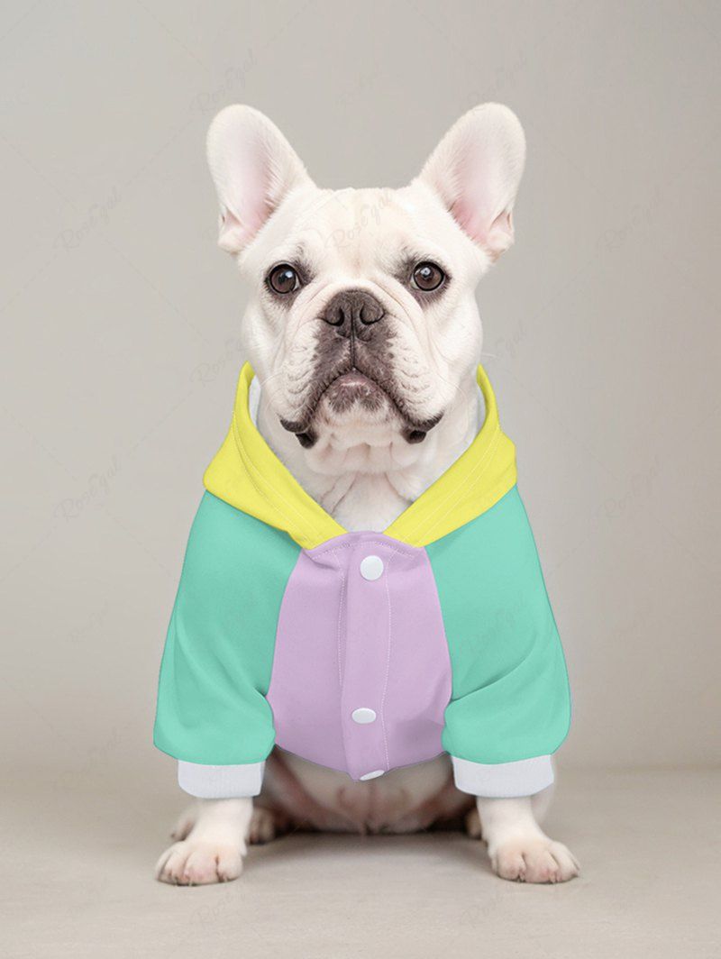 Pet's Colorblock Patchwork Hoodie