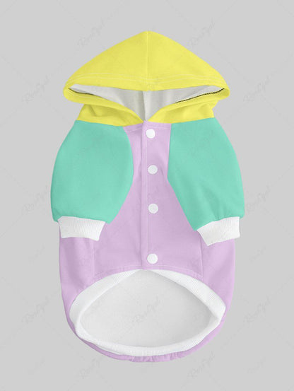 Pet's Colorblock Patchwork Hoodie