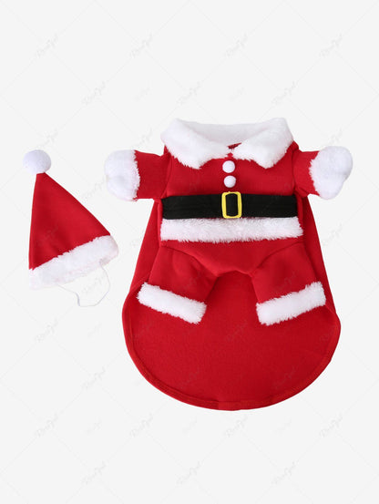 Christmas Santa Claus Costume and Beard Abdominal Muscles 3D Printed Hoodie Dog and Owner Matching Outfits