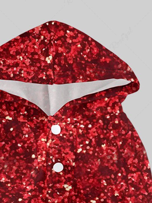 Pet's Christmas Bowknot Sparkling Sequin 3D Printed Hoodie