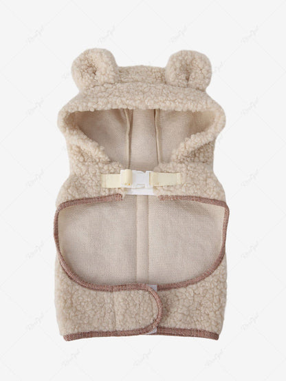 Pet's Bear Ears Teddy Vest With Leash