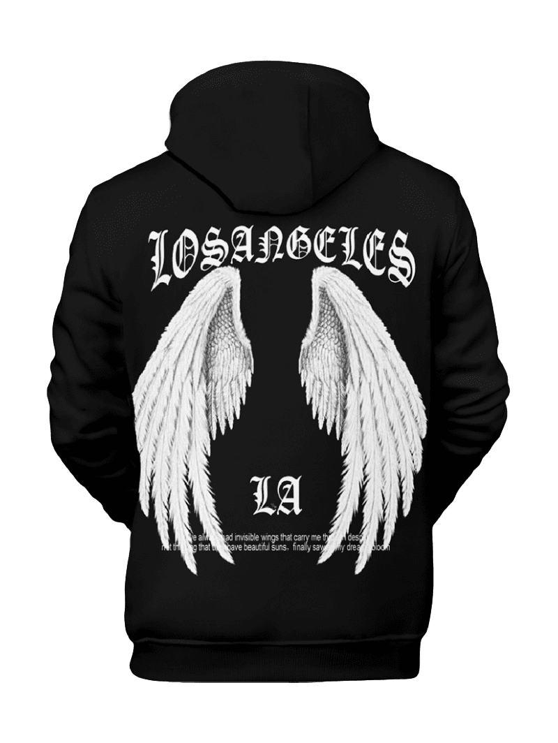 Wings Letters Printed Hoodie Dog and Owner Matching Outfits