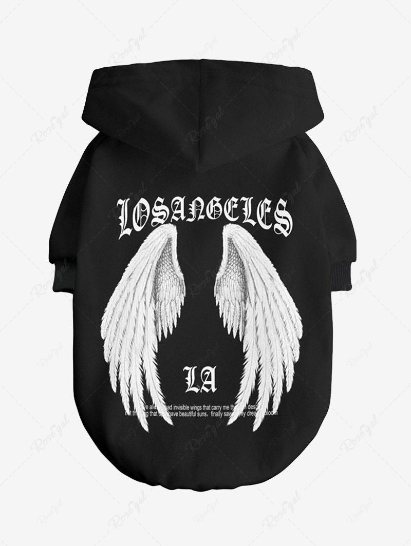 Pet's Wings Letters Printed Hoodie