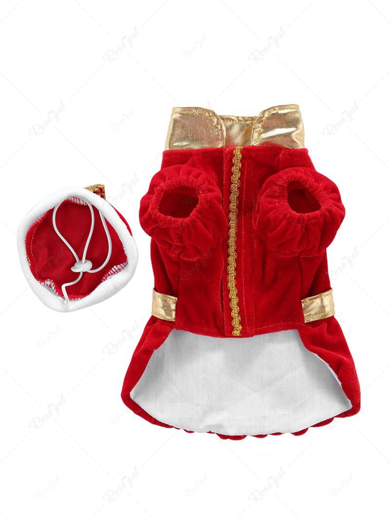 Pet's Prince Costume Velvet Coat With Crown Hat