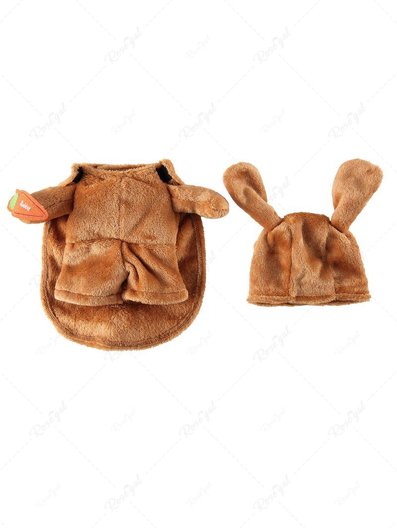 Pet's Carrot Rabbit Costume Coat With Ears Hat