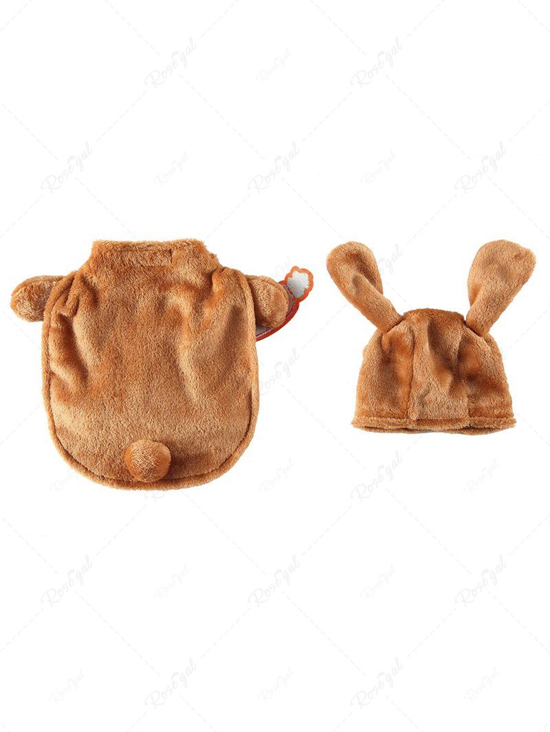 Pet's Carrot Rabbit Costume Coat With Ears Hat