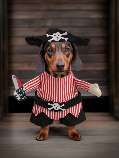 Halloween Costume Pirate Style Maxi Dress Dog and Owner Matching Outfits