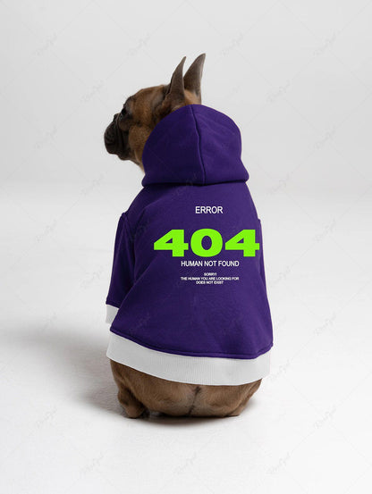 Pet's Number Letters Printed Hoodie