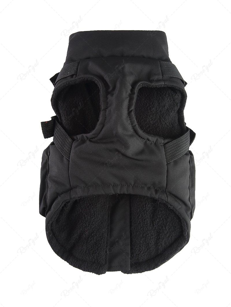 Veste chaude avec doublure polaire et poche zippée pour animaux de compagnie