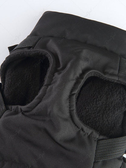 Veste chaude avec doublure polaire et poche zippée pour animaux de compagnie