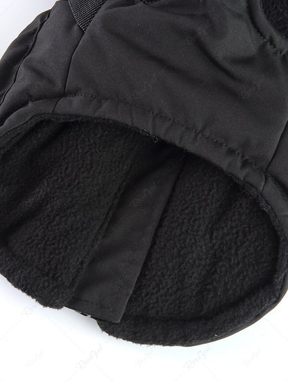Veste chaude avec doublure polaire et poche zippée pour animaux de compagnie