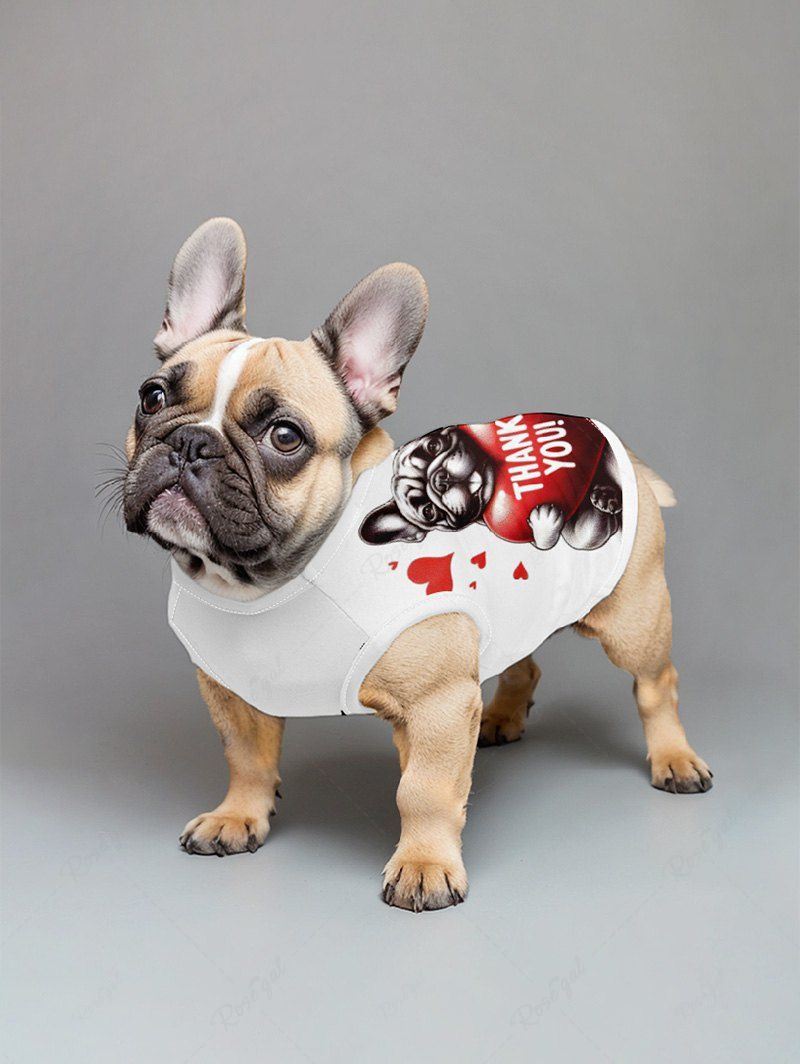 Dog Heart Printed Tank Top and Sweatshirt Dog and Owner Matching Outfits