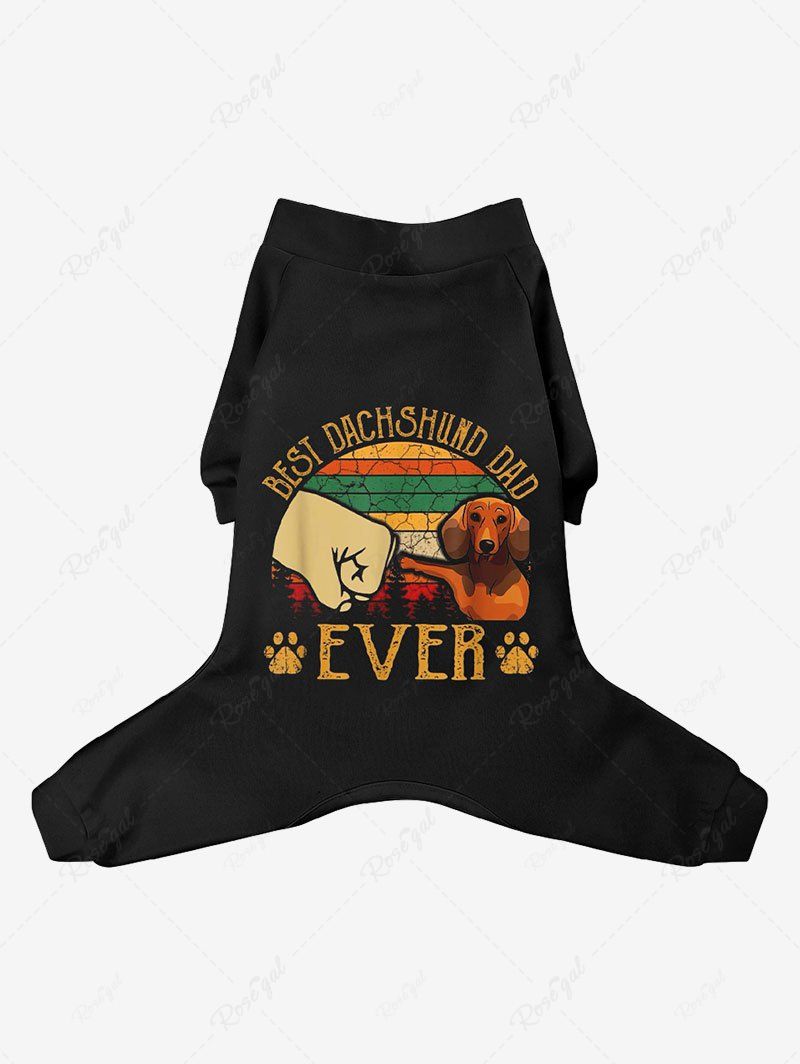 Pet's Dachshund Dog Fist Letters Printed Pajama