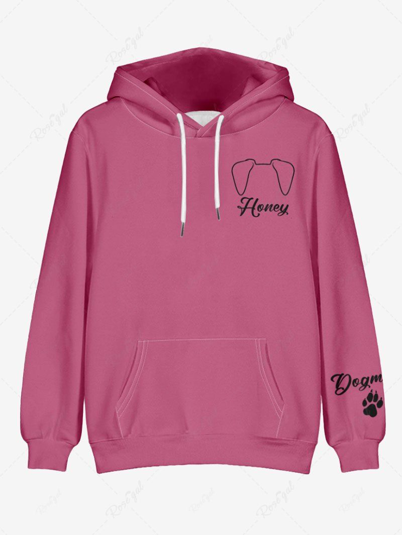 Honey Letters Print Hoodie Pajama Dog And Owner Matching Outfits