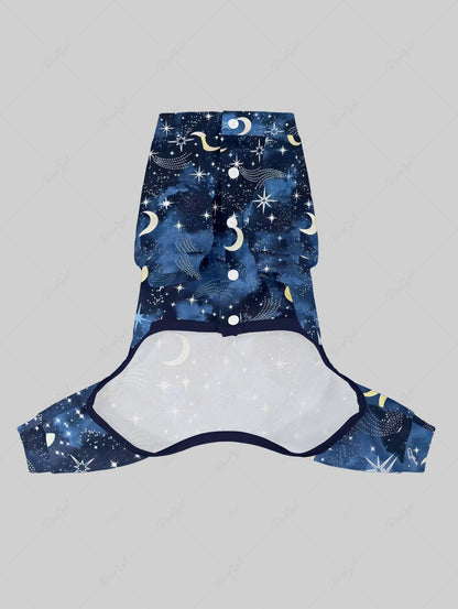 Galaxy Star Moon Tie Dye Print Pants Pajama Dog And Owner Matching Outfits