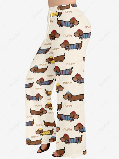 Puppy Dog Letters Printed Pajama and Wide Leg Pants Dog and Owner Matching Outfits