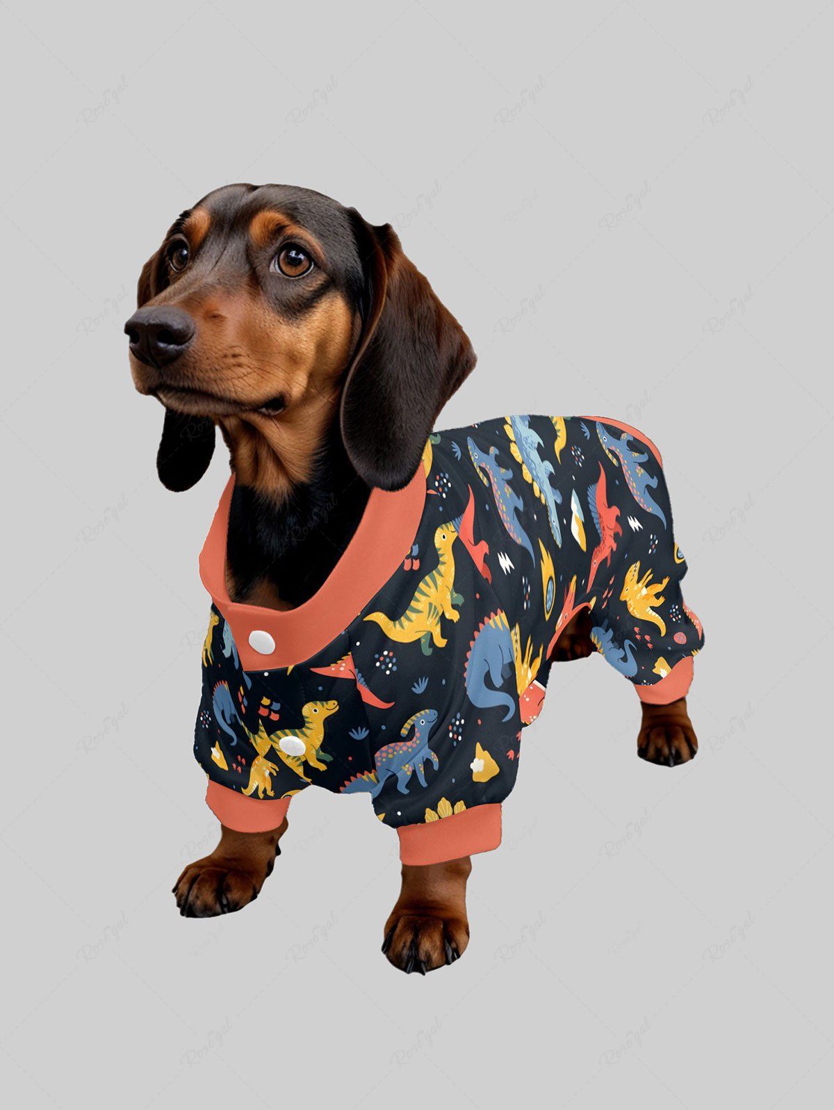 Pet's Colorful Dinosaur Printed Pajama