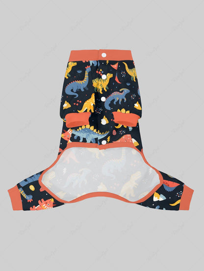 Pet's Colorful Dinosaur Printed Pajama