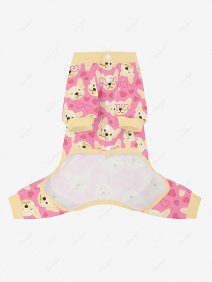 Cute Animal Heart Print Valentines Pants Pajama Dog And Owner Matching Outfits