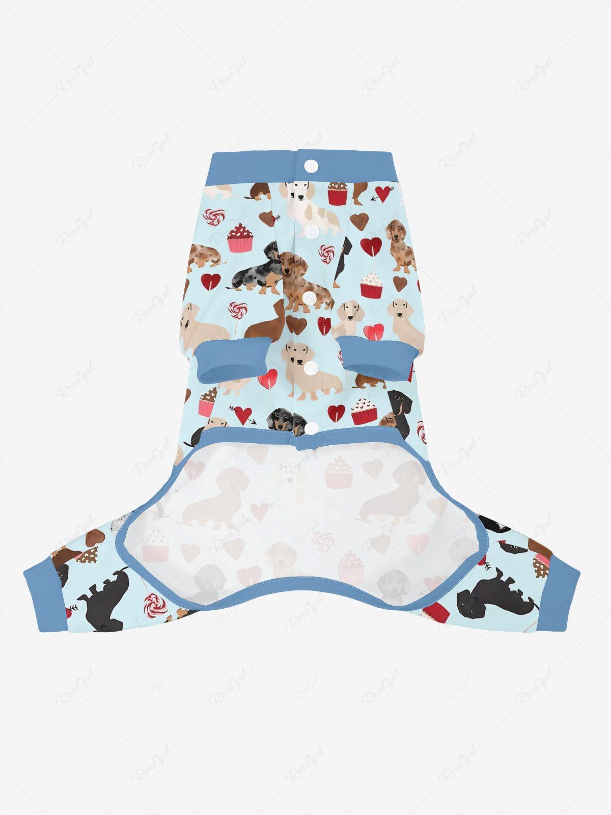 Dogs Heart Printed Pajama and Wide Leg Pants Dog and Owner Matching Outfits