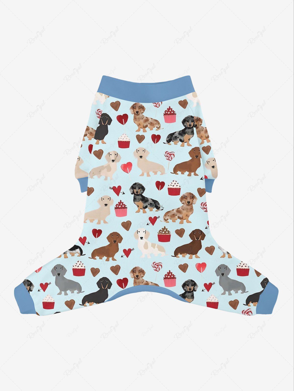 Dogs Heart Printed Pajama and Wide Leg Pants Dog and Owner Matching Outfits