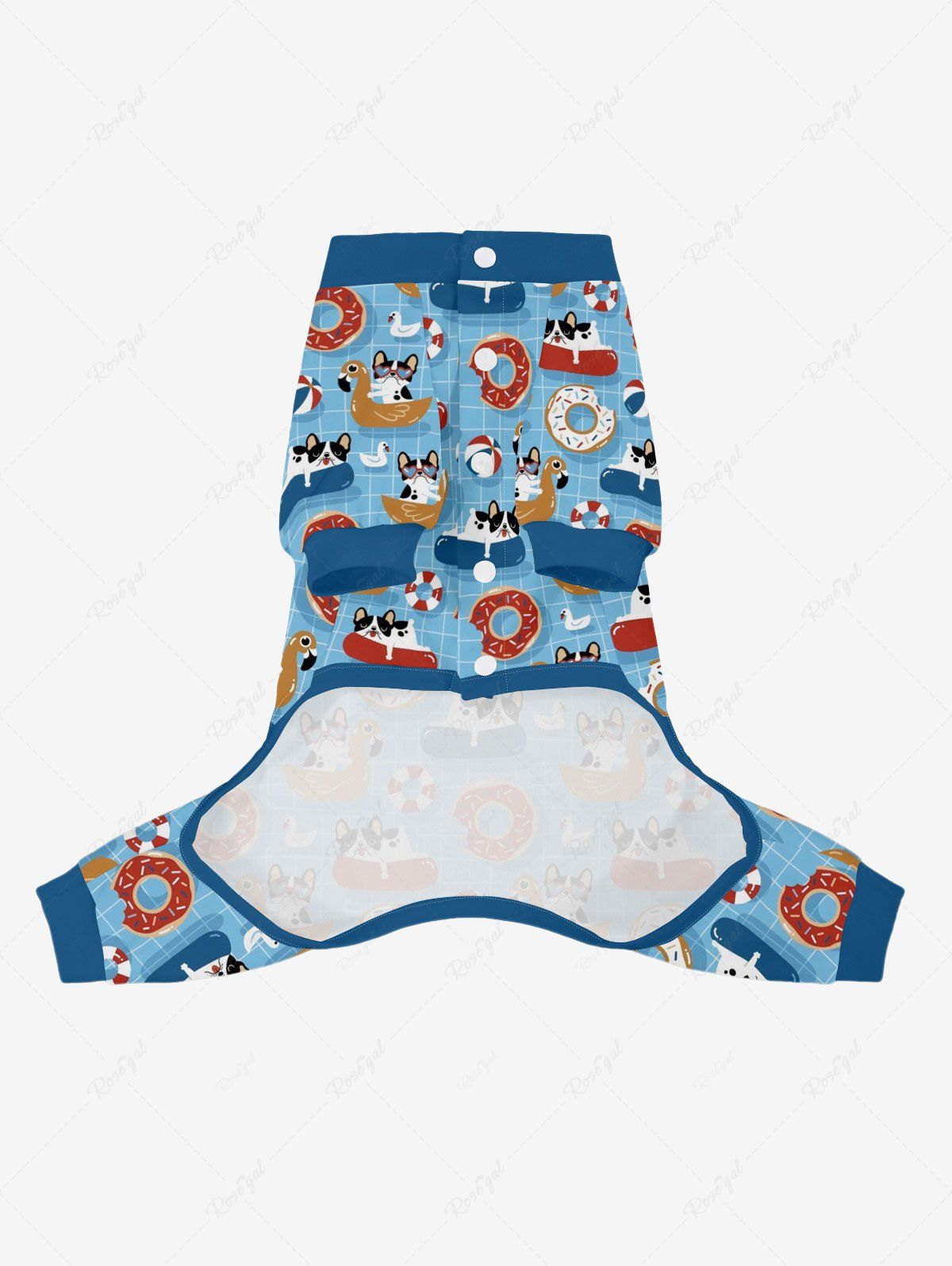 Cartoon Bathtub Swimming Ring Ball Plaid Print Pajama Pants Dog And Owner Matching Outfits