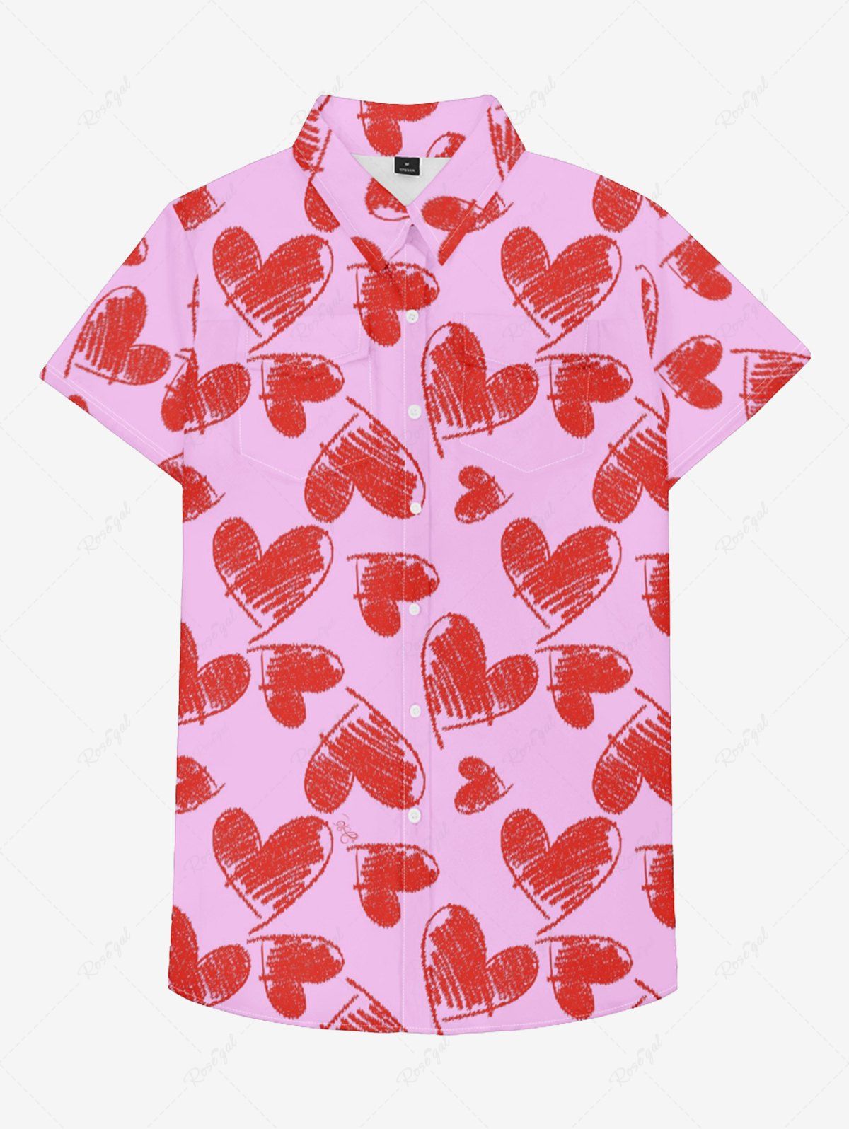 Valentine's Day Heart Print Shirt Dog And Owner Matching Outfits