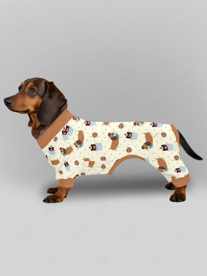 Bear Dots Print Pajama Pants Dog And Owner Matching Outfits