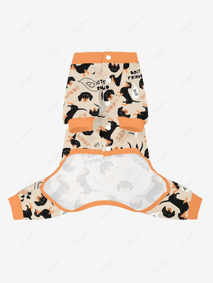 Puppy Bone Letters Print Pants Pajama Dog And Owner Matching Outfits