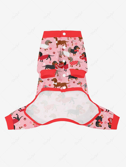 Animal Heart Foot Print Pants Pajama Dog And Owner Matching Outfits