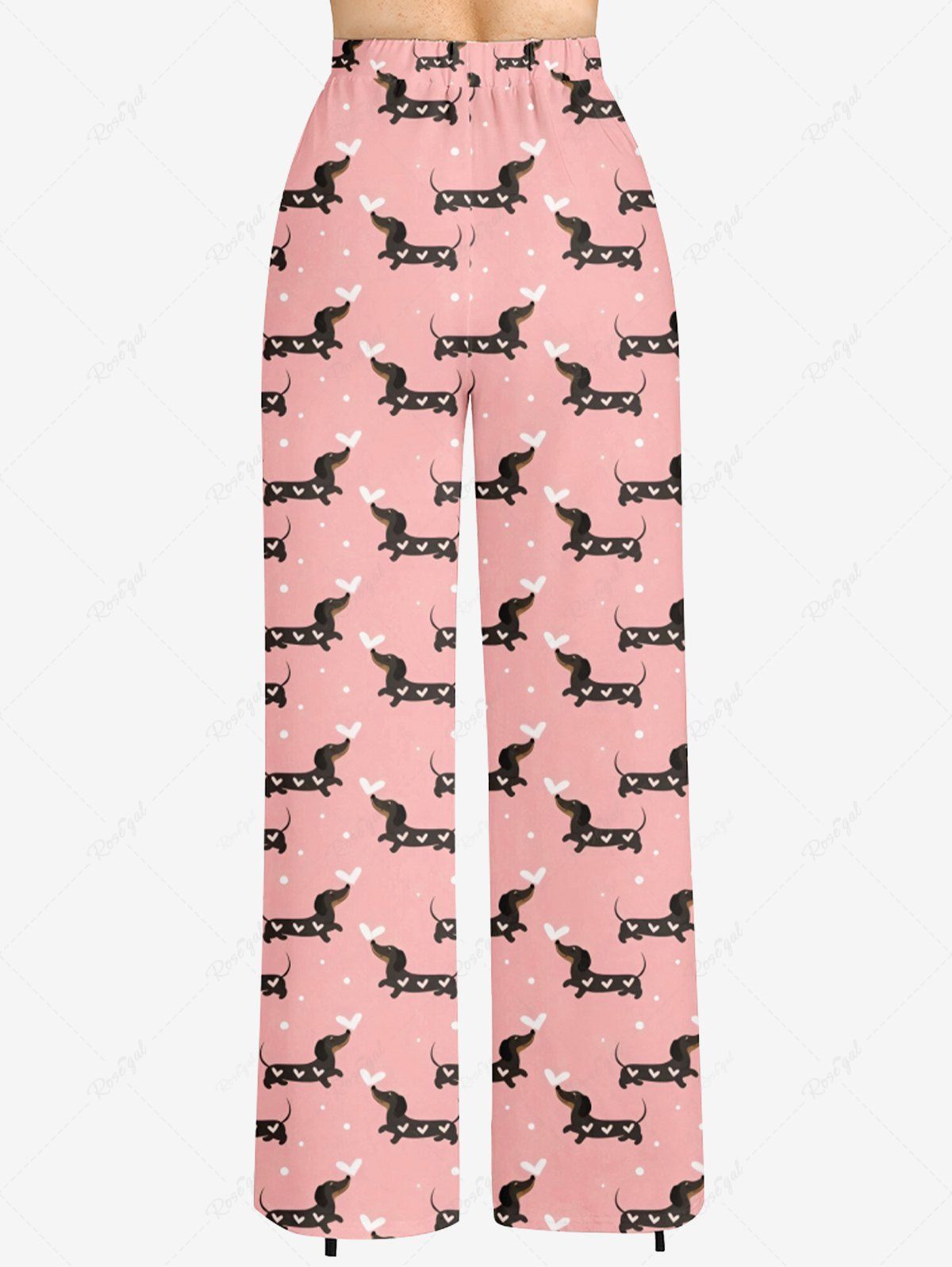 Heart Puppy Print Pants Pajama Valentines Dog And Owner Matching Outfits