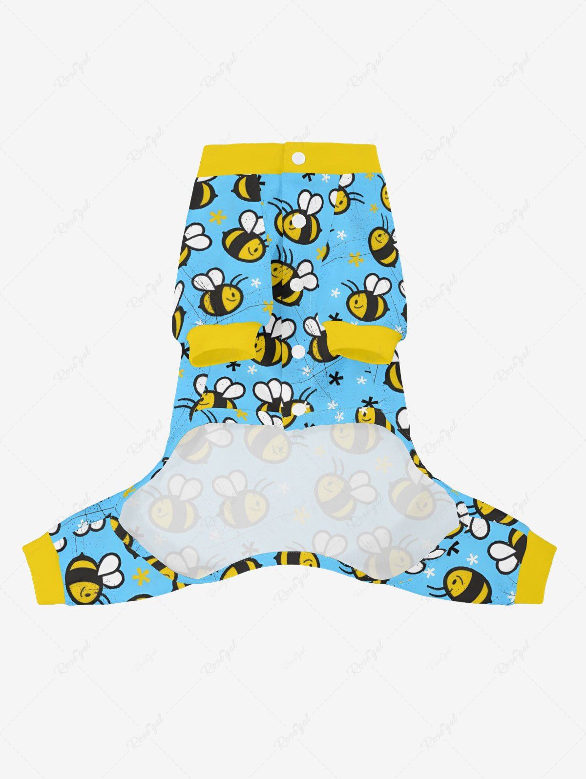 Cute Bee Floral Printed Pajama Pants Dog And Owner Matching Outfits