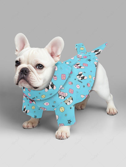 Smiley Face Cute Puppy Star Music Symbol Print Shirt Dog And Owner Matching Outfits