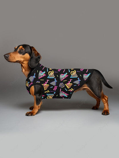 Pet's Triangle Leopard Plaid Printed Hawaii Tank Top